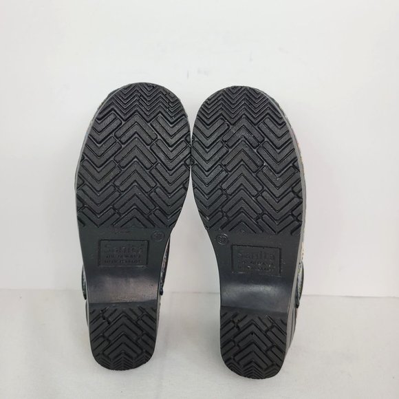 Sanita Multicolor Print Women's Leather Clogs US Size 6.5 EU 37 - Picture 7 of 7